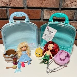 Disney Animators Mini Doll Set Ariel and Cinderella Not Complete